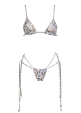 Gilded Waves - Chain Print One-Piece Swimsuit
