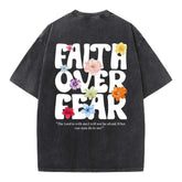 Faith Over Fear Christian Washed T-Shirt