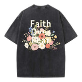 Faith Over Fear Floral Graphic Oversized Tee