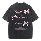 Faith Over Fear Christian Washed T-Shirt