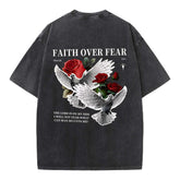 Faith Over Fear Christian Washed T-Shirt