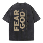 Fear God Oversized Vintage Christian Graphic Tee
