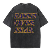 Faith Over Fear Christian Washed T-Shirt