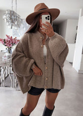 Elora Oversized Button Front Knit Cardigan