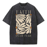 Faith Over Fear Christian Washed T-Shirt