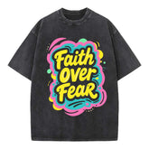 Faith Over Fear Bold Graphic Oversized Tee