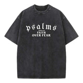 Faith Over Fear Christian Washed T-Shirt