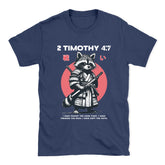 Fought The Good Fight Raccoon Christian T-Shirt