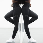 Women Sports Yoga Pants Workout Gym Fitness Athletic Sport Leggings Running Pants Women Stretchy Gym Jogging Tights Black Red