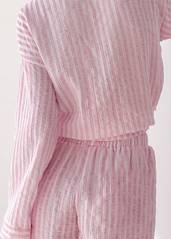 Serena - Striped Cotton Lounge Set
