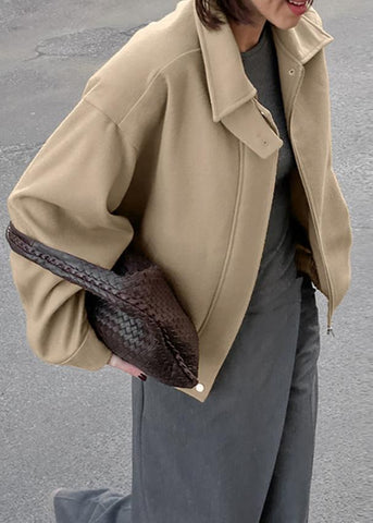 Retro Elegance Woolen Lapel Coat Timeless Comfort