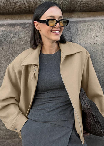 Retro Elegance Woolen Lapel Coat Timeless Comfort