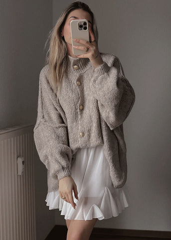 Elora Oversized Button Front Knit Cardigan