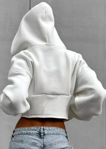 Icecore Zip-Up Structured Cropped Hoodie