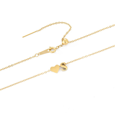 Heartfelt Initial - Gold Letter Necklace