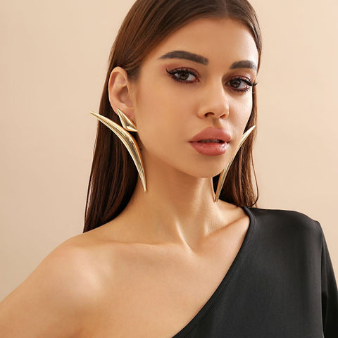 Nova Curve - Sculptural Statement Earrings