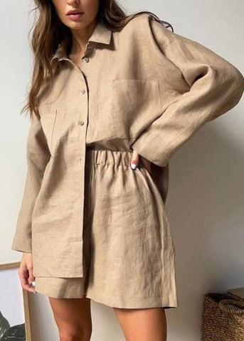 Linen District - Relaxed Shirt & Shorts Co-Ord Set