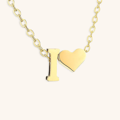 Heartfelt Initial - Gold Letter Necklace
