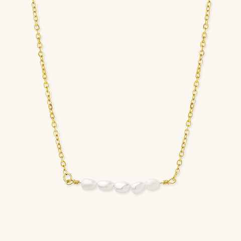 Isla Pearl Bar Necklace