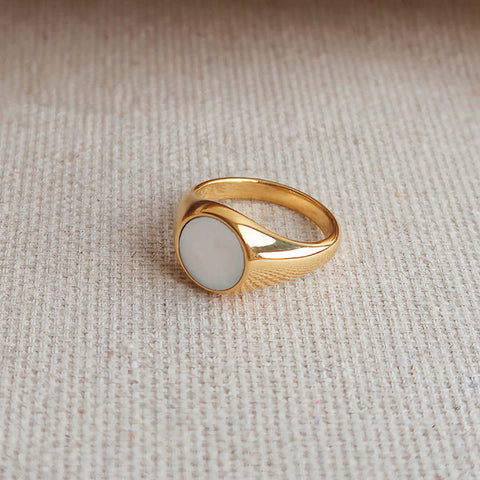 Luna Mother of Pearl Ring