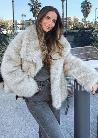 Luxurious Faux Fur Winter Coat