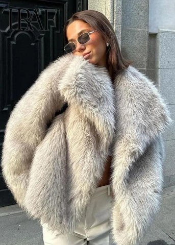 Luxurious Faux Fur Winter Coat