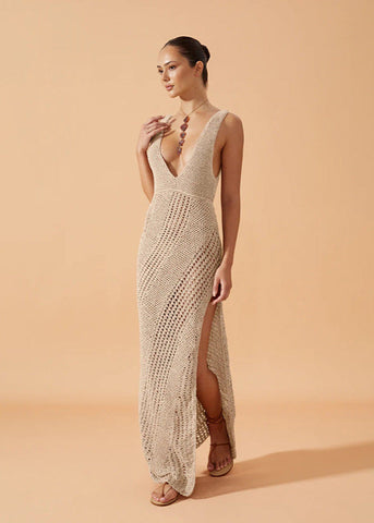 Isla - Handcrafted Crochet Maxi Dress
