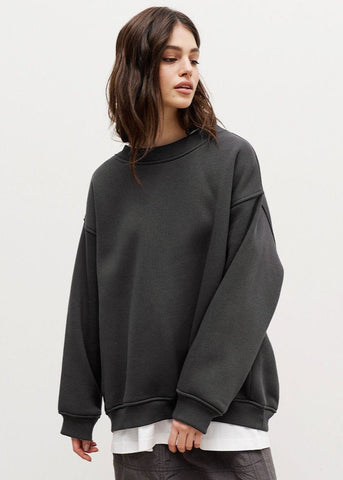 Oversized Charcoal Sweatshirt - Minimalist Comfort