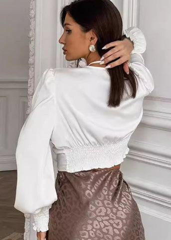Juliette - Satin Twist-Front Blouse
