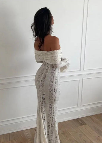Seraphina Lace Off-Shoulder Maxi Gown