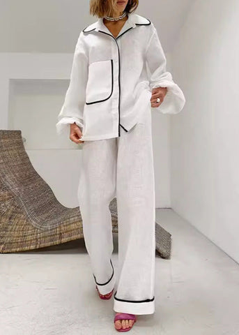 Noa - Contrast Piped Lounge Set