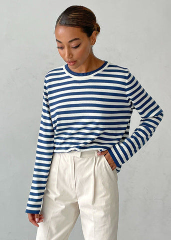 Riviera Lines - Classic Striped Knit Top