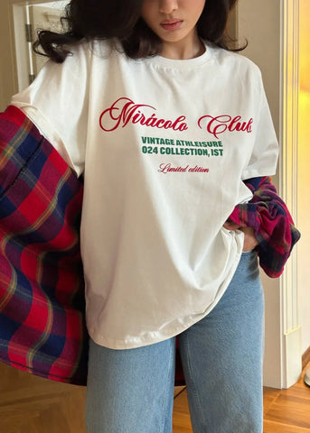 Miracolo Club Tee - Oversized Graphic Cotton T-Shirt