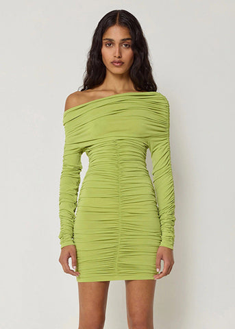 Selene - Ruched Off-Shoulder Bodycon Dress