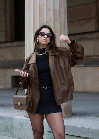 Luxe Oversized Double-Breasted Jacket