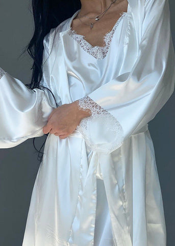 Elara - Satin Lace Nightwear Set