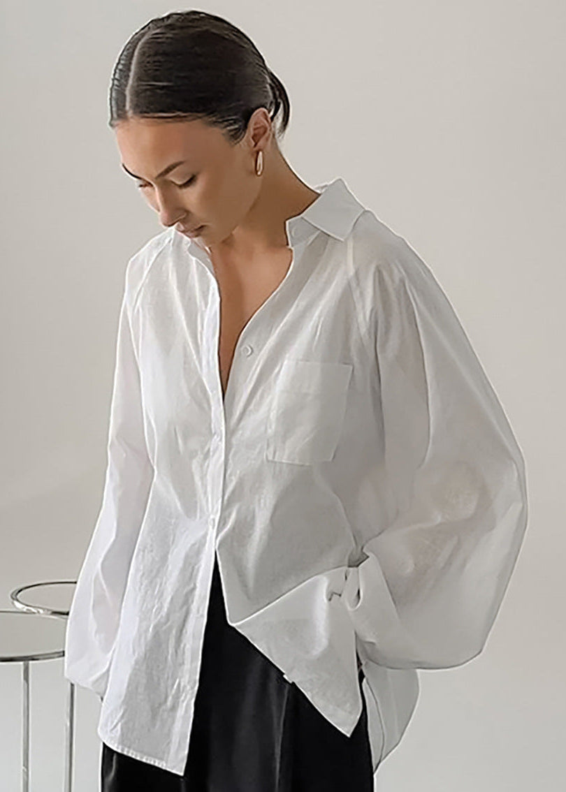 Elara Oversized Cotton Button-Up Shirt