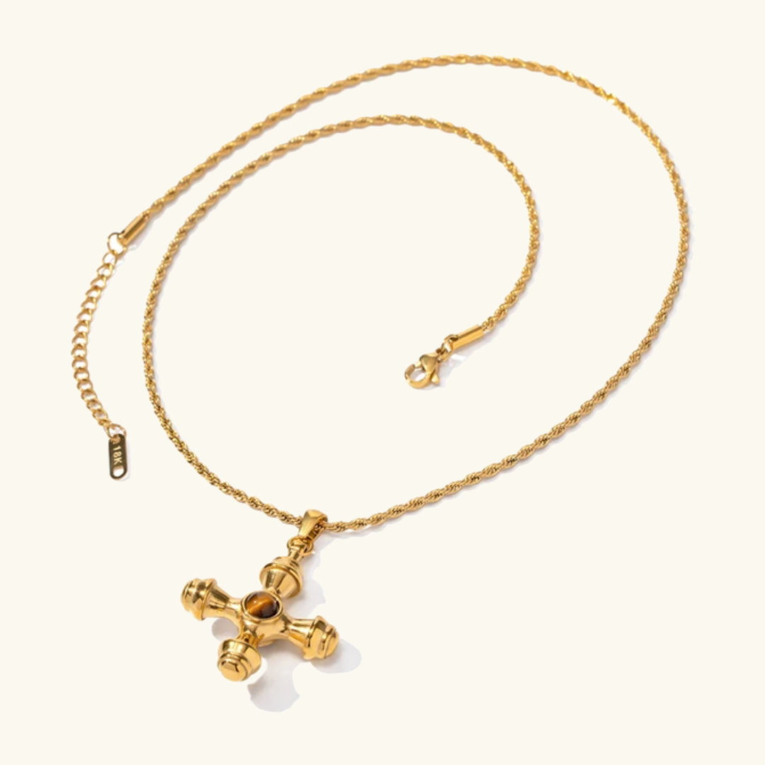 Regal Cross - Gold Pendant Necklace
