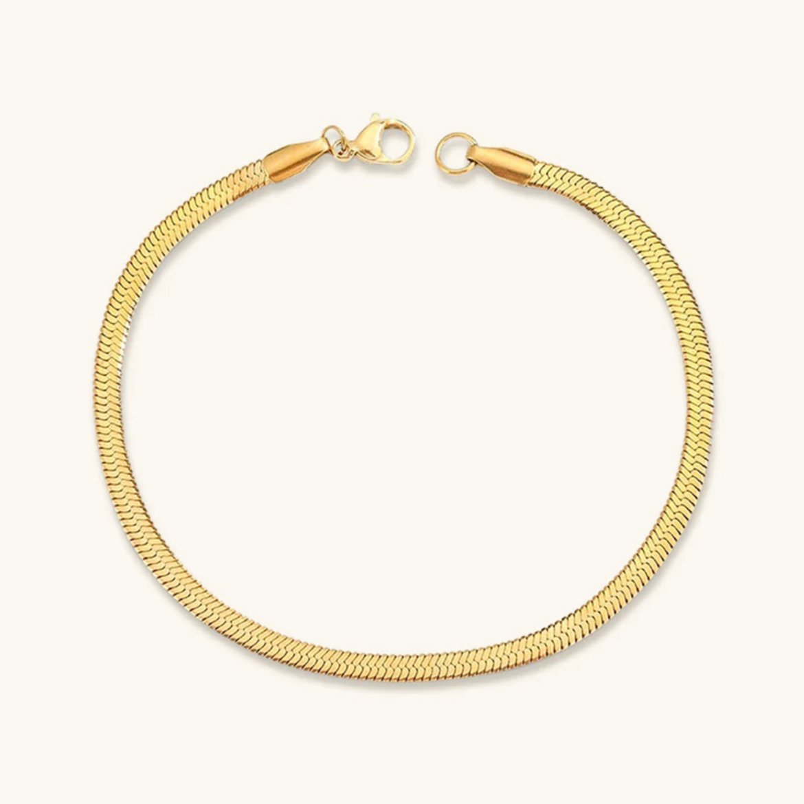 Serena Gold Herringbone Bracelet