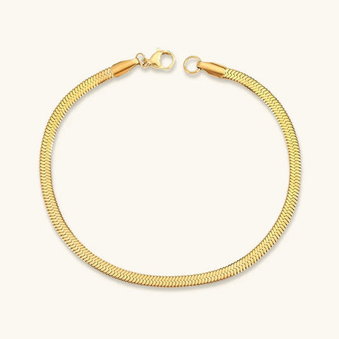 Serena Gold Herringbone Bracelet