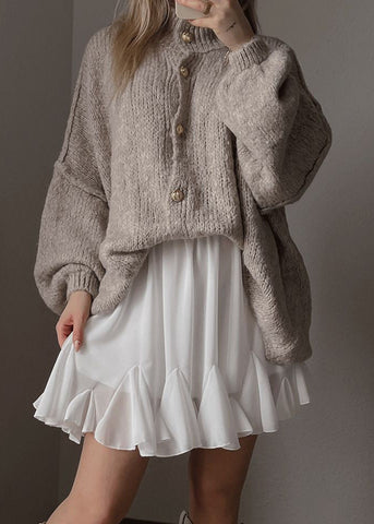 Elora Oversized Button Front Knit Cardigan