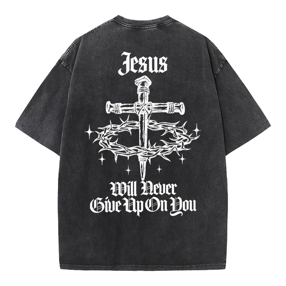 Never Forsaken Oversized Jesus Graphic Tee