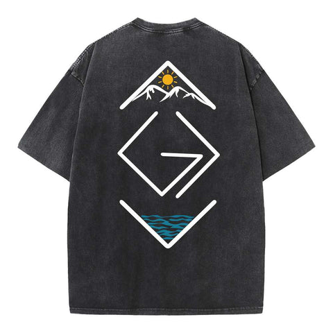 God is greater than the highs and lows christ Christian Washed T-Shirt
