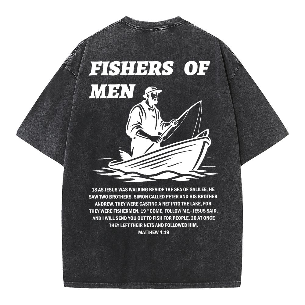 Fishers of Men Oversized Christian Graphic Tee