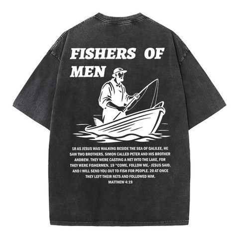 Fishers of Men Oversized Christian Graphic Tee
