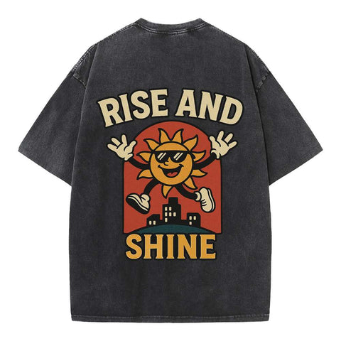 Rise and Shine Oversized Graphic Streetwear Tee