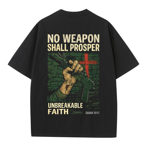 No Weapon Shall Prosper Unbreakable Faith Tee