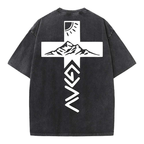 God Is Greater Than The Highs And Lows Christian Washed T-Shirt