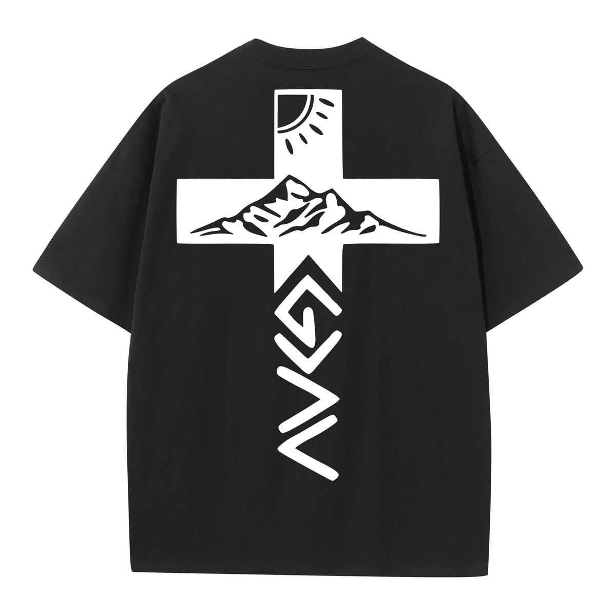 Press On Toward the Goal Minimalist Black Tee