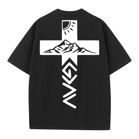 Press On Toward the Goal Minimalist Black Tee